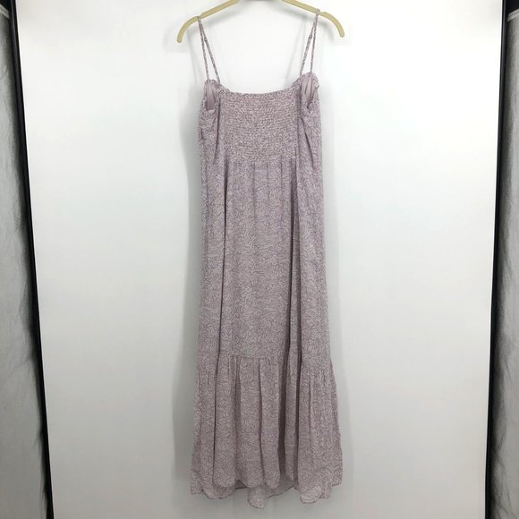 Wilfred Aritzia Broadway Lilac / White Birch printed bustier tiered maxi dress - Picture 3 of 16